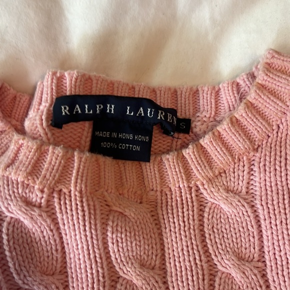 POLO RALPH LAUREN PINK SWEATER - Picture 3 of 4
